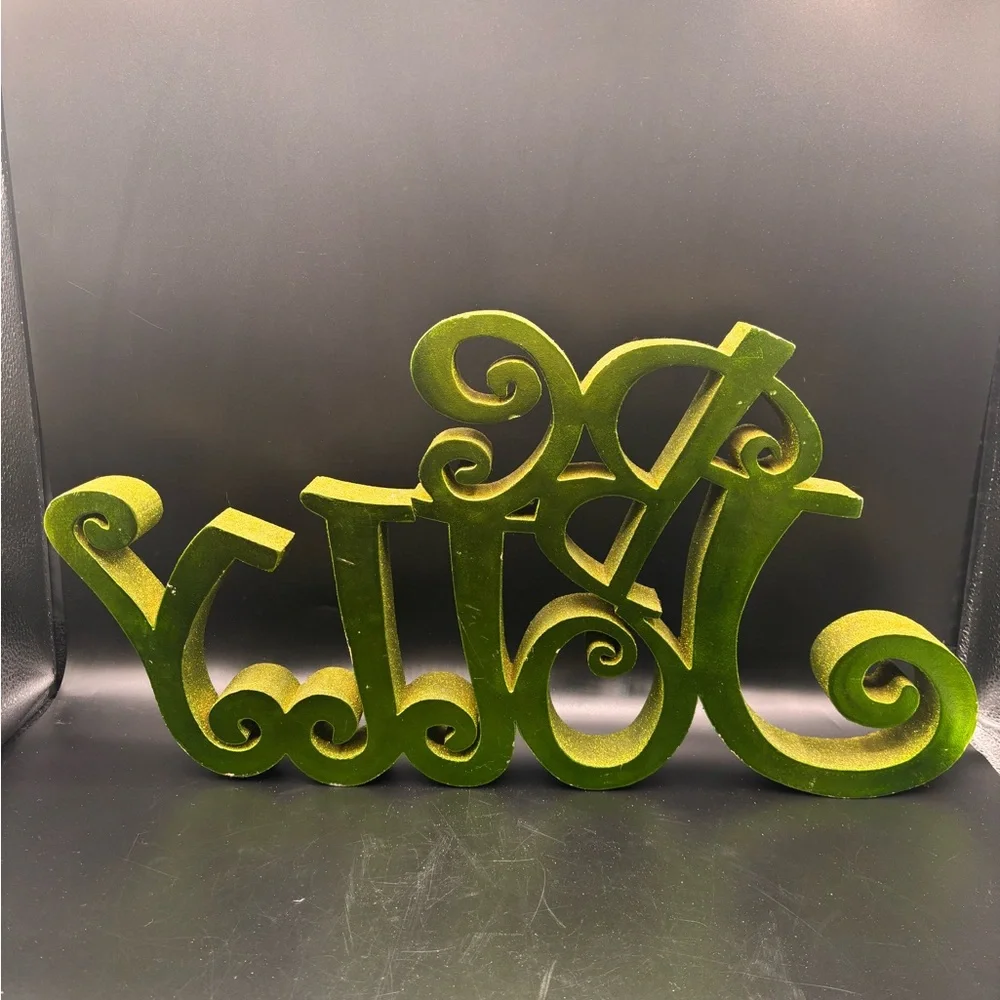Be Jolly Sign Wood Cutout Glitter Christmas‎ Decoration Grinch 21